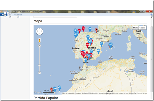 Mapa de la corrupció a Espanya