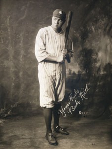 El gran babe Ruth en la plenitud de la seva joventut